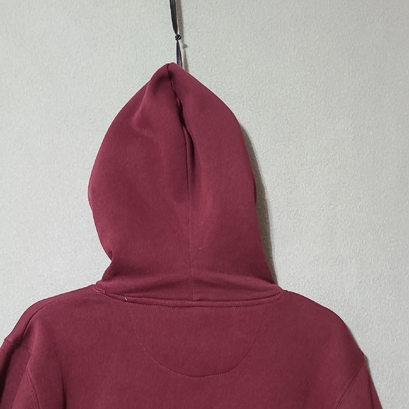 MBX Burgundy Women's Christmas Winter Hoodie with Snowman Design -Size Small - Picture 10 of 13